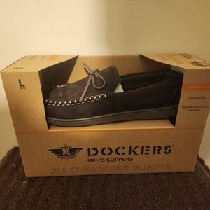 Dockers Men New In Box All Conditions Dark Brown Slippers